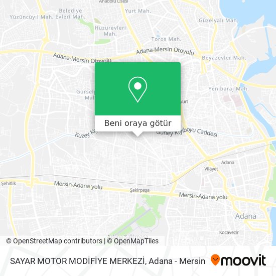 SAYAR MOTOR MODİFİYE MERKEZİ harita