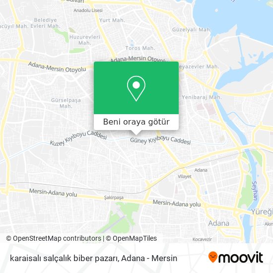 karaisalı salçalık biber pazarı harita