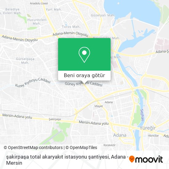 şakirpaşa total akaryakıt istasyonu şantiyesi harita