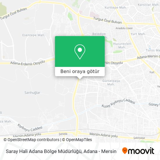 Saray Hali Adana Bölge Müdürlüğü harita
