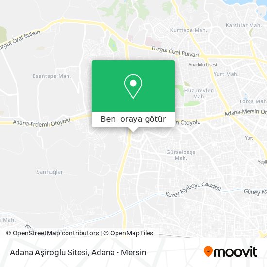 Adana Aşiroğlu Sitesi harita