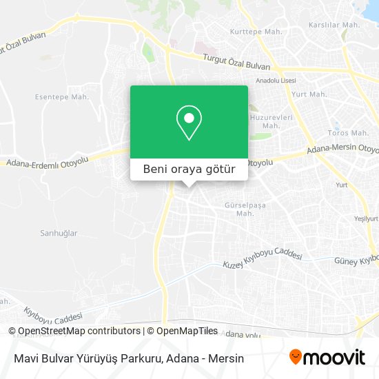 Mavi Bulvar Yürüyüş Parkuru harita
