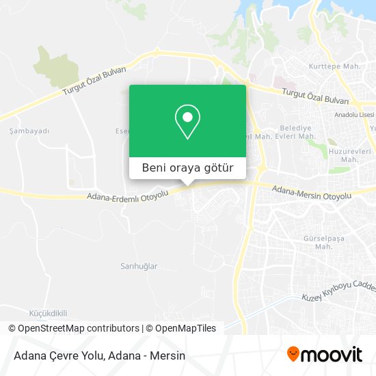 Adana Çevre Yolu harita