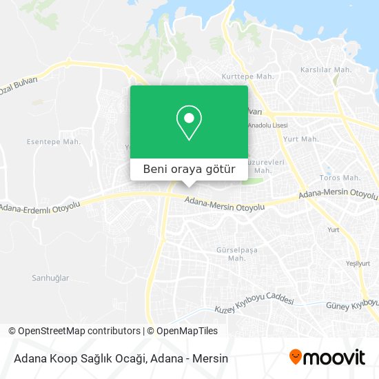 Adana Koop Sağlık Ocaği harita