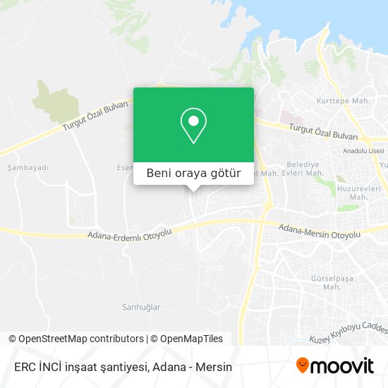 ERC İNCİ inşaat şantiyesi harita