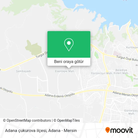 Adana çukurova ilçesi harita