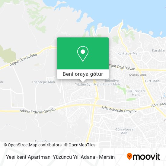 Yeşilkent Apartmanı Yüzüncü Yıl harita