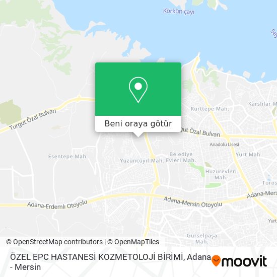 ÖZEL EPC HASTANESİ KOZMETOLOJİ BİRİMİ harita