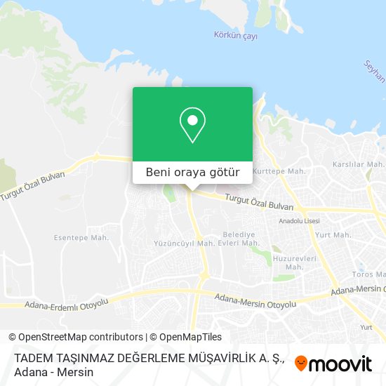 TADEM TAŞINMAZ DEĞERLEME MÜŞAVİRLİK A. Ş. harita