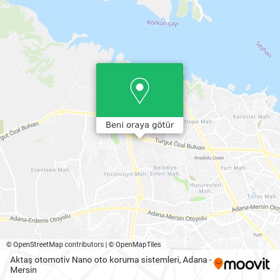 Aktaş otomotiv Nano oto koruma sistemleri harita