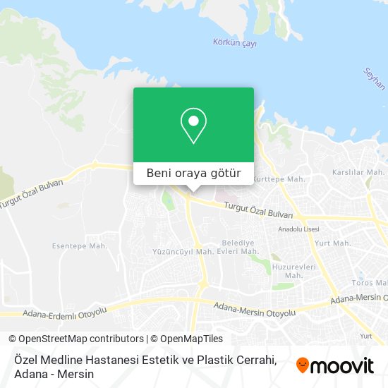 Özel Medline Hastanesi Estetik ve Plastik Cerrahi harita