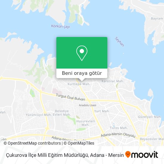 Çukurova İlçe Milli Eğitim Müdürlüğü harita