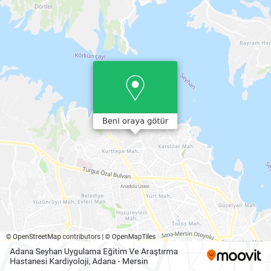 Adana Seyhan Uygulama Eğitim Ve Araştırma Hastanesi Kardiyoloji harita