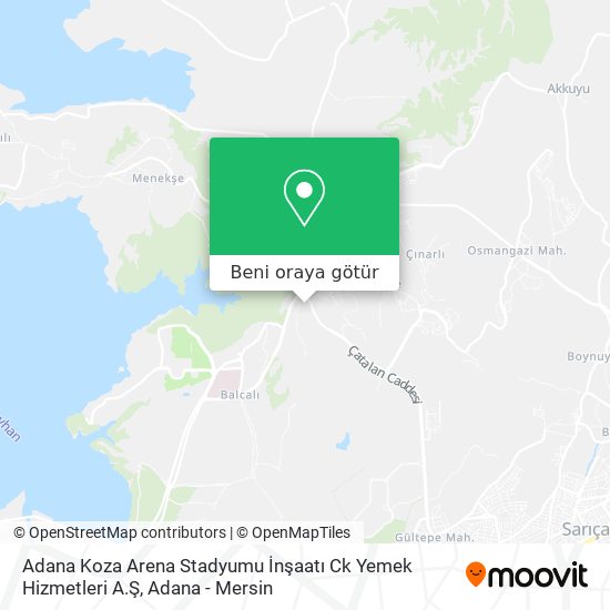 Adana Koza Arena Stadyumu İnşaatı Ck Yemek Hizmetleri A.Ş harita