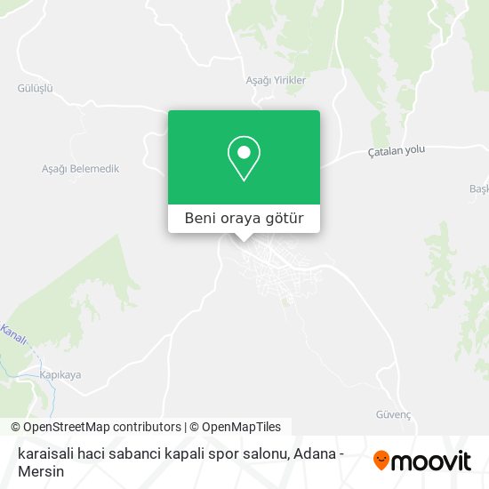 karaisali haci sabanci kapali spor salonu harita