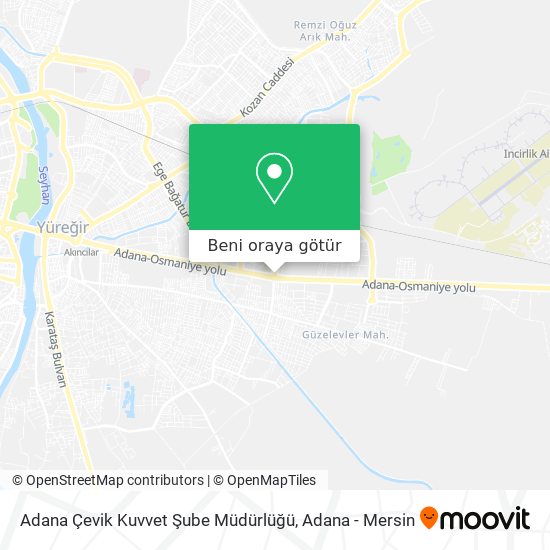 Adana Çevik Kuvvet Şube Müdürlüğü harita