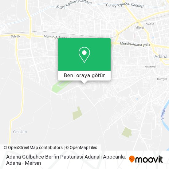 Adana Gülbahce Berfin Pastanasi Adanalı Apocanla harita
