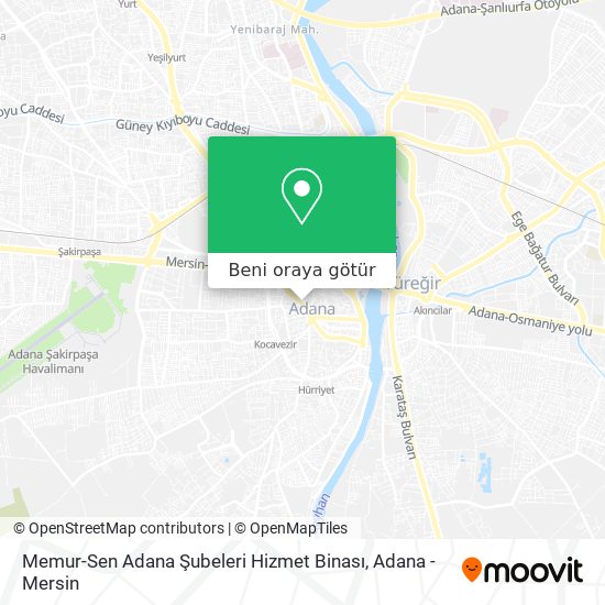 Memur-Sen Adana Şubeleri Hizmet Binası harita