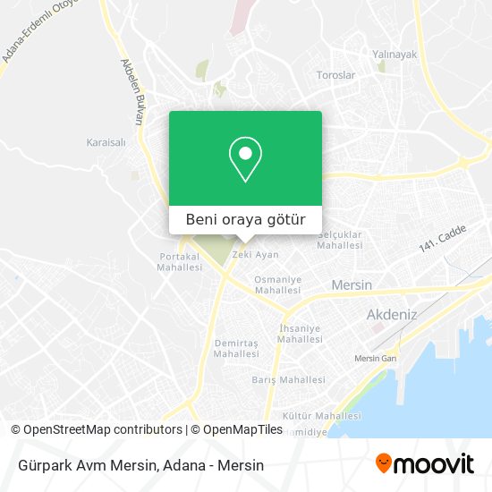 Gürpark Avm Mersin harita
