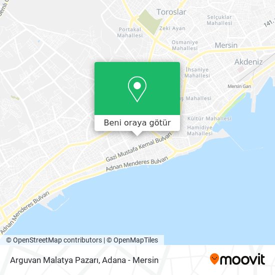 Arguvan Malatya Pazarı harita