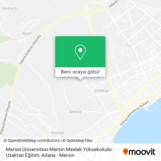 Mersin Üniversitesi-Mersin Meslek Yüksekokulu-Uzaktan Eğitim harita