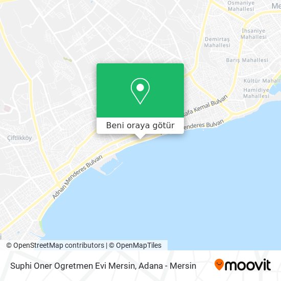 Suphi Oner Ogretmen Evi Mersin harita