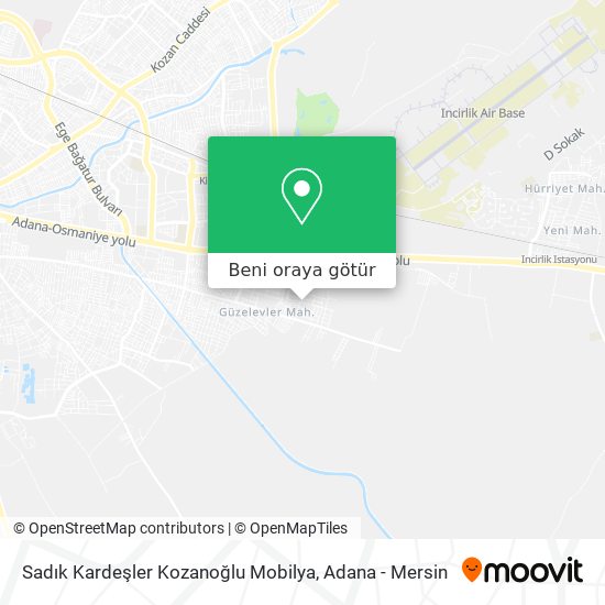 Sadık Kardeşler Kozanoğlu Mobilya harita