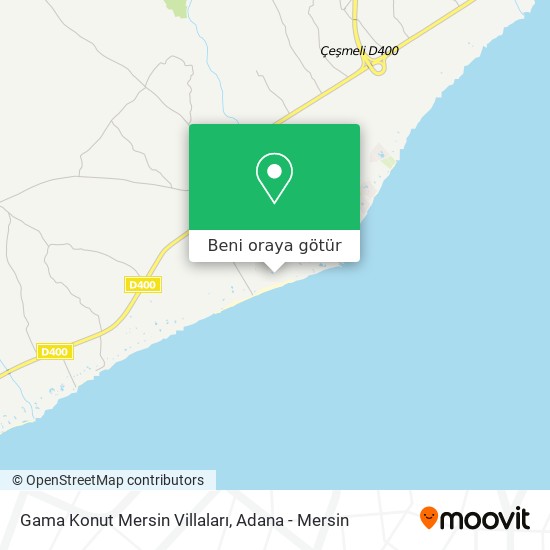 Gama Konut Mersin Villaları harita