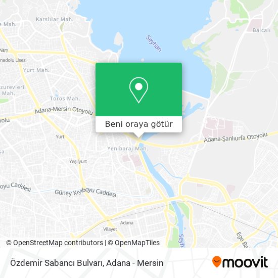 Özdemir Sabancı Bulvarı harita