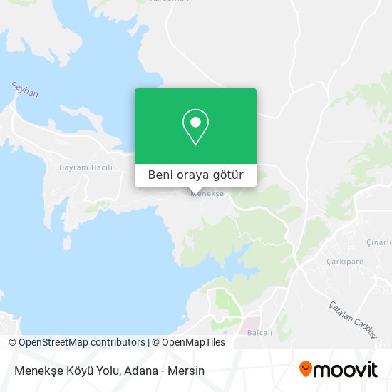 Menekşe Köyü Yolu harita