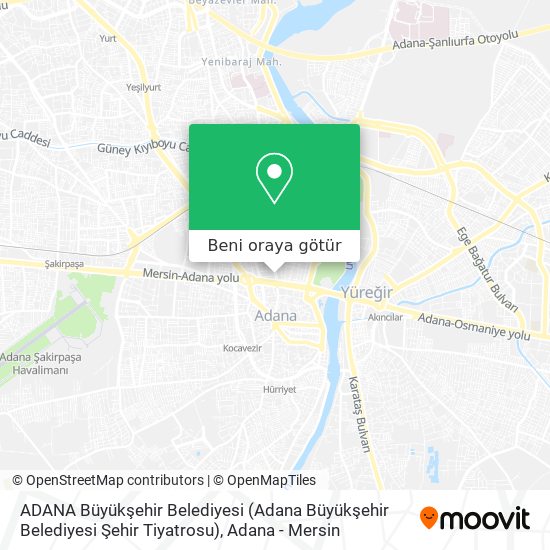ADANA Büyükşehir Belediyesi (Adana Büyükşehir Belediyesi Şehir Tiyatrosu) harita