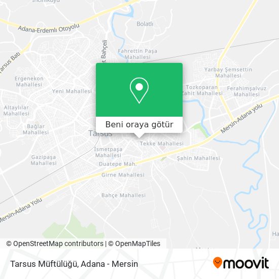 Tarsus Müftülüğü harita