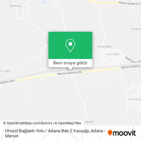 Otoyol Bağlantı Yolu / Adana Batı 2 Kavşağı harita