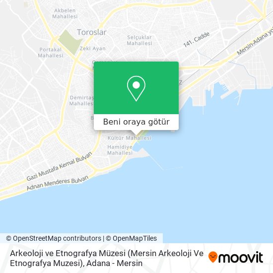 Arkeoloji ve Etnografya Müzesi (Mersin Arkeoloji Ve Etnografya Muzesi) harita