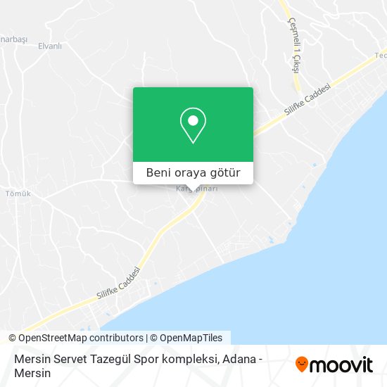 Mersin Servet Tazegül Spor kompleksi harita