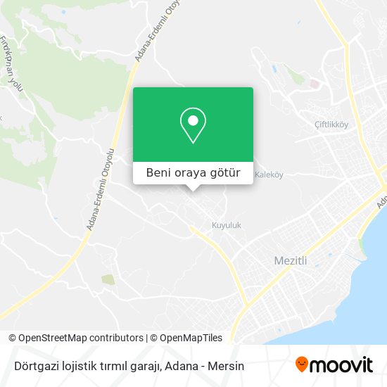 Dörtgazi lojistik tırmıl garajı harita