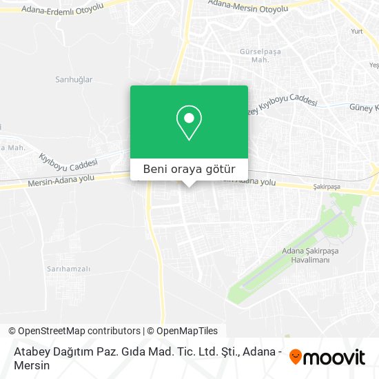 Atabey Dağıtım Paz. Gıda Mad. Tic. Ltd. Şti. harita