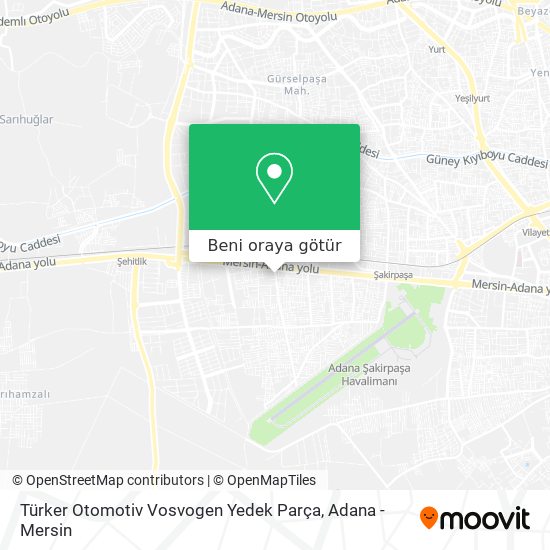 Türker Otomotiv Vosvogen Yedek Parça harita