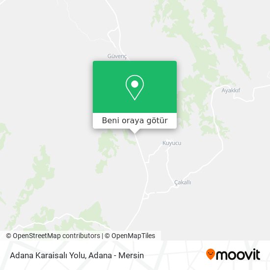 Adana Karaisalı Yolu harita