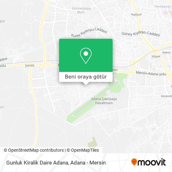 Gunluk Kiralik Daire Adana harita