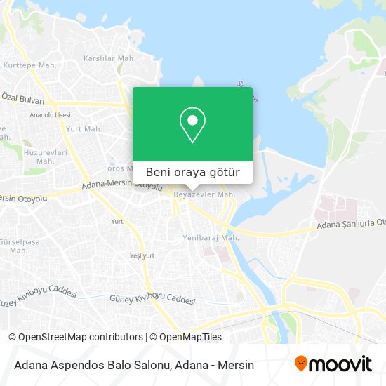 Adana Aspendos Balo Salonu harita