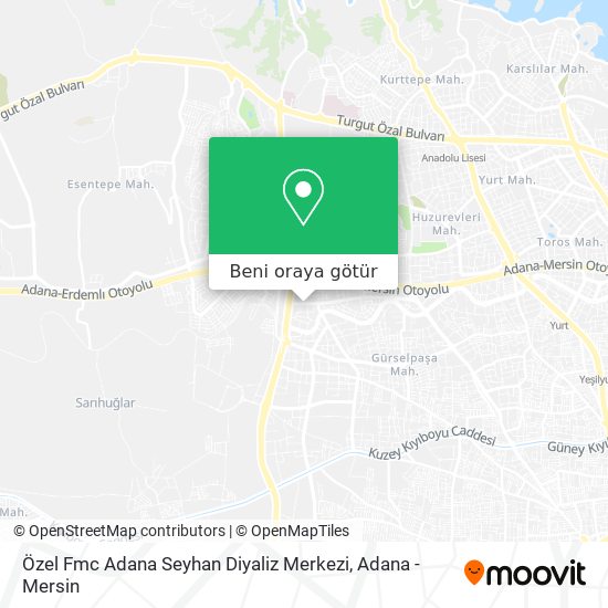 Özel Fmc Adana Seyhan Diyaliz Merkezi harita