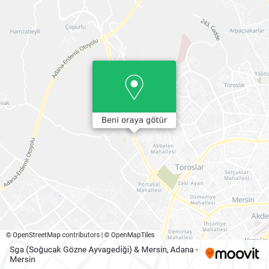 Sga (Soğucak Gözne Ayvagediği) & Mersin harita