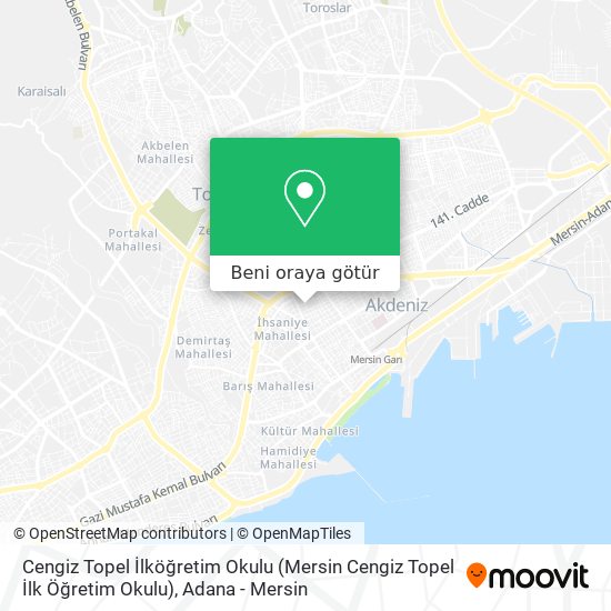 Cengiz Topel İlköğretim Okulu (Mersin Cengiz Topel İlk Öğretim Okulu) harita