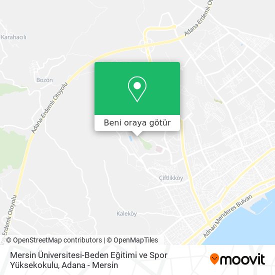 Mersin Üniversitesi-Beden Eğitimi ve Spor Yüksekokulu harita