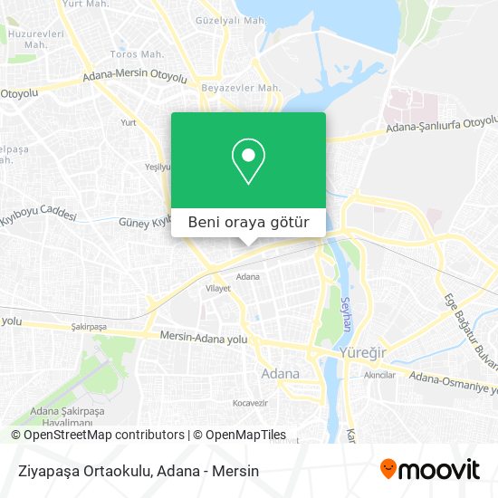 Ziyapaşa Ortaokulu harita