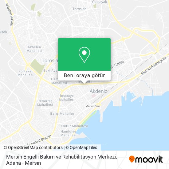 Mersin Engelli Bakım ve Rehabilitasyon Merkezi harita