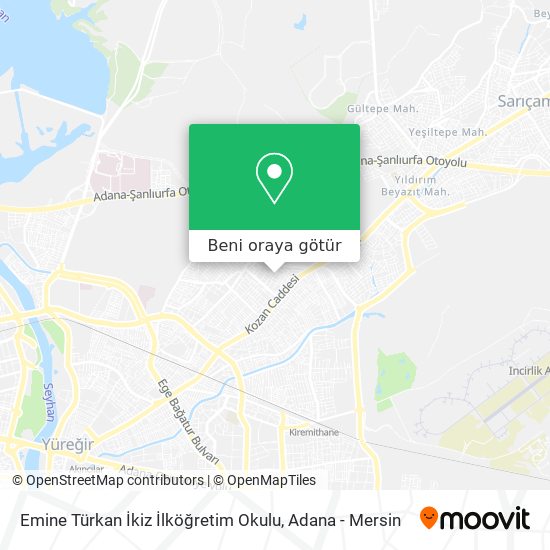 Emine Türkan İkiz İlköğretim Okulu harita