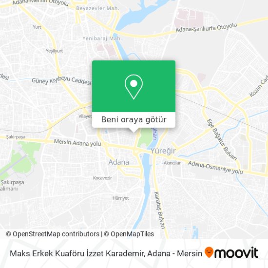 Maks Erkek Kuaföru İzzet Karademir harita