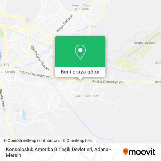 Konsolosluk Amerika Birleşik Devletleri harita